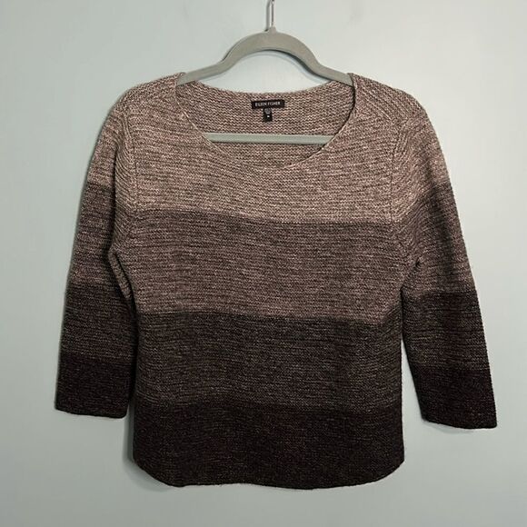 Eileen Fisher Yak/Wool Blend Colorblock Sweater - Picture 1 of 8